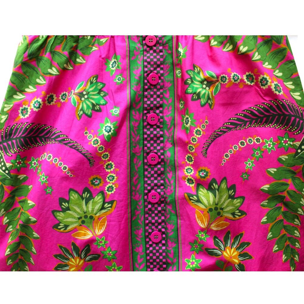 FARM Rio Ana Tapestry Midi Dress / Medium / Pink Floral Plunge - Picture 7 of 11